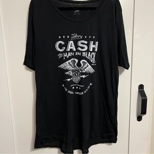 Black Johnny Cash Graphic Tee
